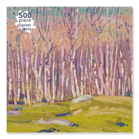 Book cover of: Adult Jigsaw Puzzle Tom Thomson: Silver Birches (500 pieces). By: Flame Tree Studio