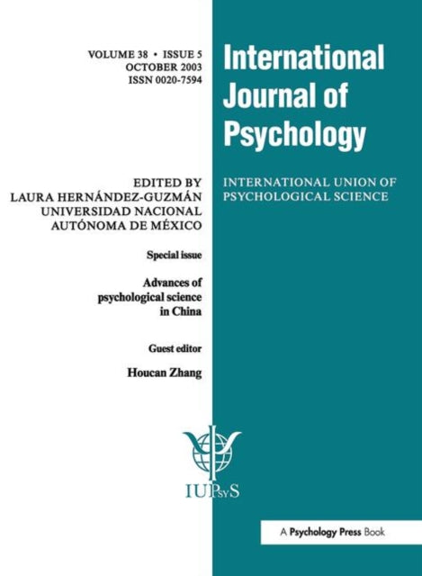 Book cover of: Advances of Psychological Science in China. By: Houcan Zhang