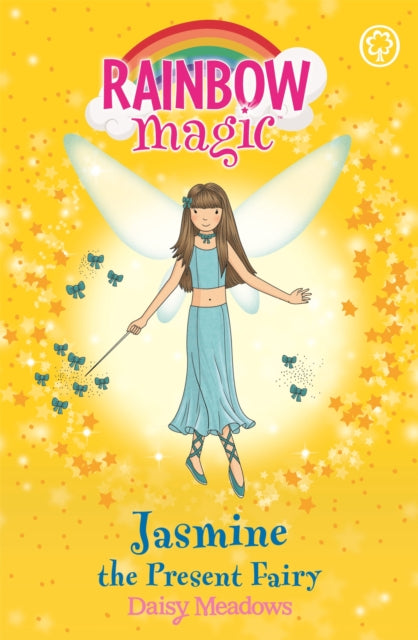 Book cover of: Rainbow Magic: Jasmine The Present Fairy. By: Daisy Meadows