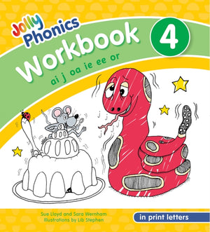 Jolly Phonics Workbook 4, In Print Letters (American English edition)