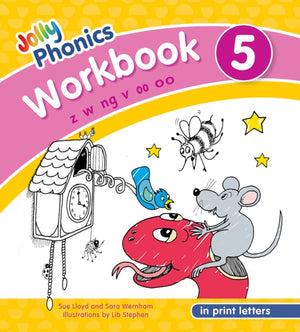 Jolly Phonics Workbook 5, in Print Letters (American English edition)