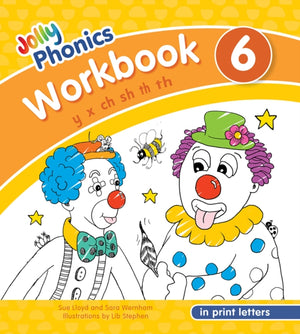 Jolly Phonics Workbook 6, in Print Letters (American English edition)