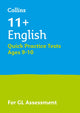 Book cover of: 11+ English Quick Practice Tests Age 9-10 (Year 5). By: Collins 11+