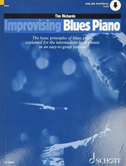 Book cover of: Improvising Blues Piano. By: Tim Richards