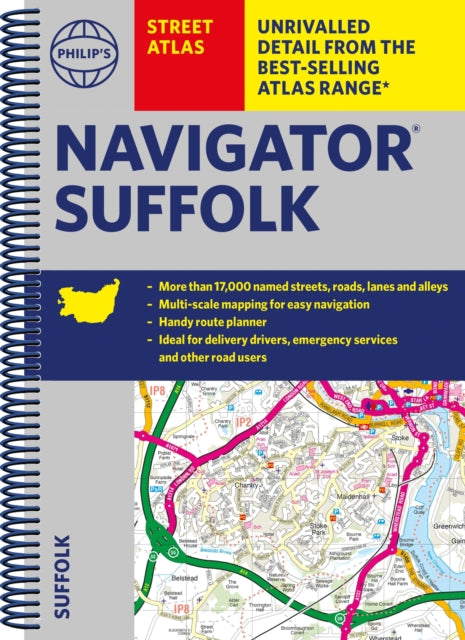 Book cover of: Philip's Navigator Street Atlas Suffolk. By: Philip's Maps