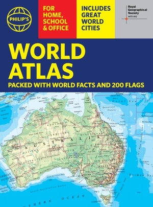 Philip's RGS World Atlas (A4), with Global Cities, Facts and Flags