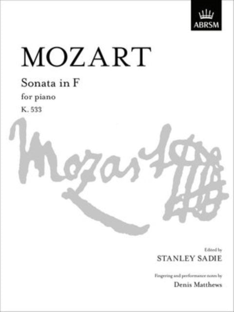 Book cover of: Sonata in F