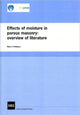 Book cover of: Effects of Moisture in Porous Masonry. By: Mark C. Phillipson