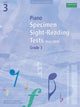 Book cover of: Piano Specimen Sight-Reading Tests, Grade 3