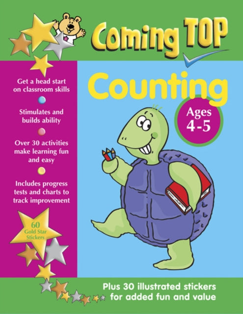 Book cover of: Coming Top: Counting - Ages 4 - 5. By: Sarah Eason