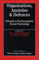 Book cover of: Organisations, Anxiety and Defence. By: Bod Hinshelwood