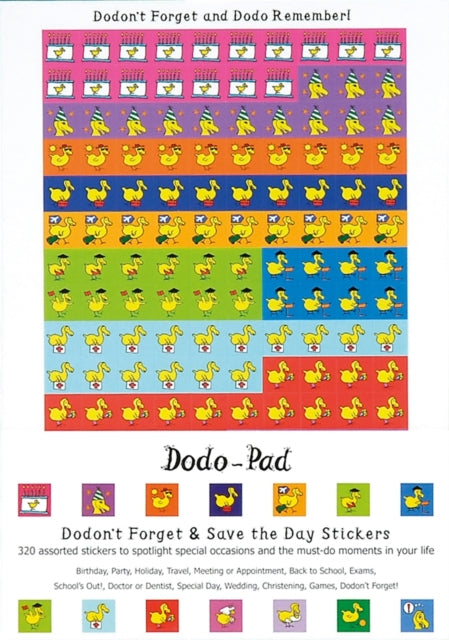 Book cover of: Dodon't Forget and Save the Day Stickers from Dodo Pad