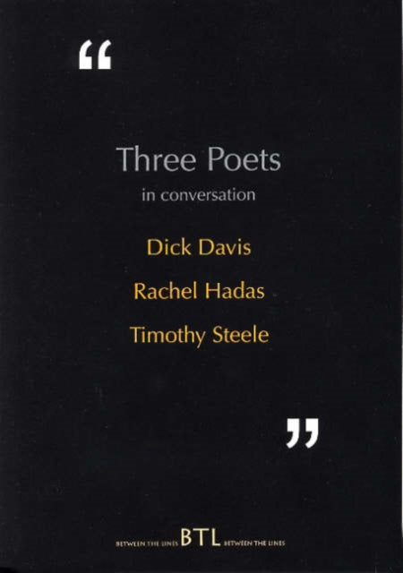Book cover of: Three Poets in Conversation. By: Dick Davis