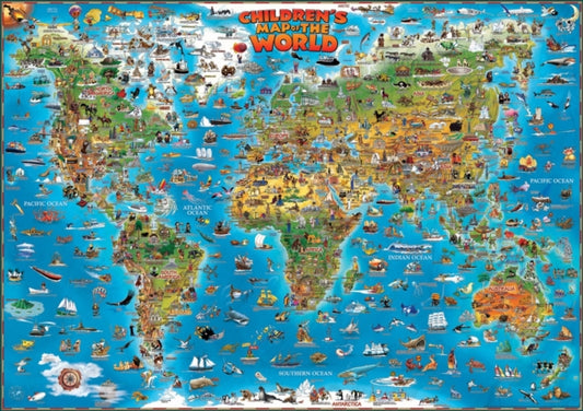 Book cover of: World children's map wall map laminated