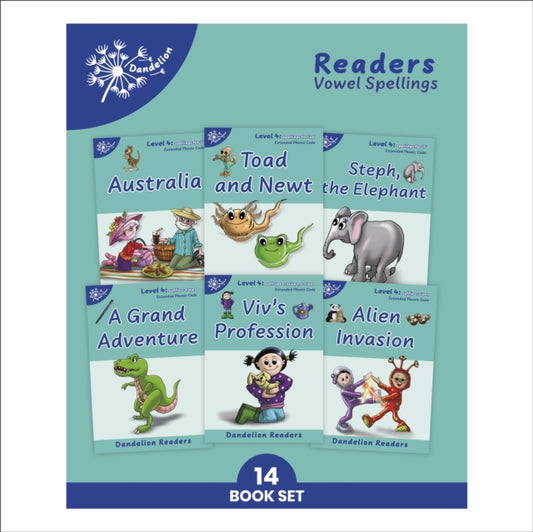 Phonic Books Dandelion Readers Vowel Spellings Level 4, Alternative vowel and consonant spellings, and Latin suffixes 9781907170997 Phonic Books