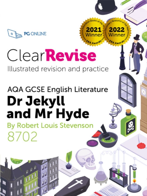 Book cover of: ClearRevise AQA GCSE English Literature 8702; Stevenson, Dr Jekyll and Mr Hyde
