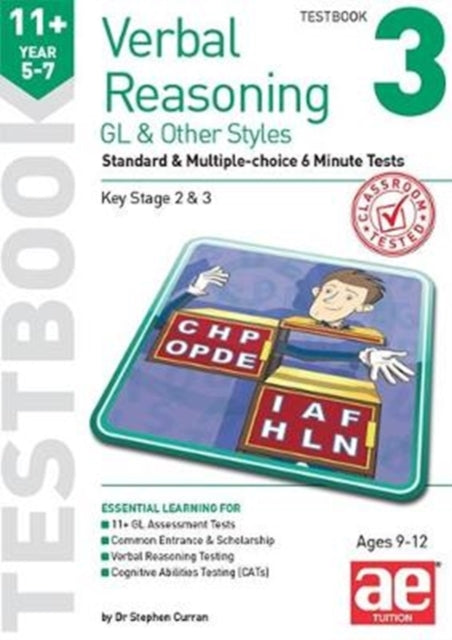Book cover of: 11+ Verbal Reasoning Year 5-7 GL & Other Styles Testbook 3