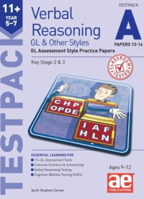 Book cover of: 11+ Verbal Reasoning Year 5-7 GL & Other Styles Testpack A Papers 13-16