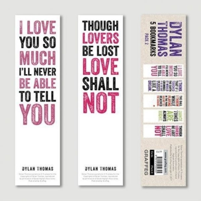 Book cover of: Dylan Thomas Bookmarks Pack 2