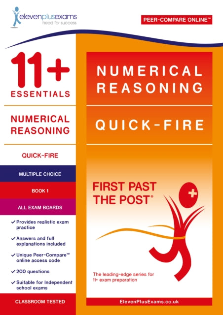 Book cover of: 11+ Essentials Numerical Reasoning: Quick-Fire Book 1 – Multiple Choice