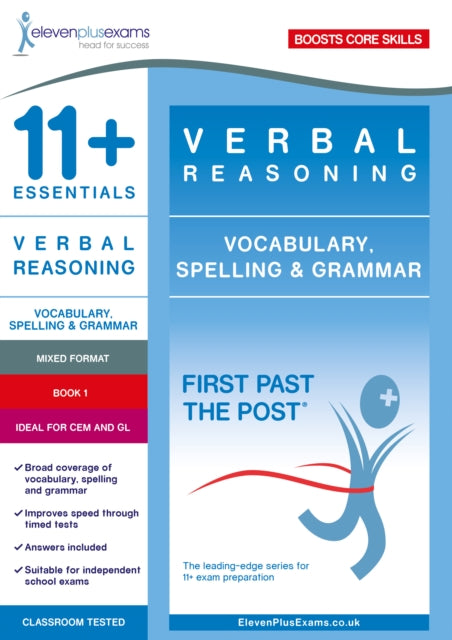 Book cover of: 11+ Essentials Verbal Reasoning: Vocabulary, Spelling & Grammar Book 1