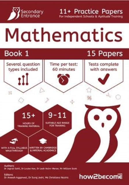 Book cover of: 11+ Practice Papers For Independent Schools & Aptitude Training Maths Book 1