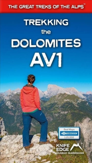 Book cover of: Trekking the Dolomites AV1 (2024 Updated Version). By: Andrew McCluggage