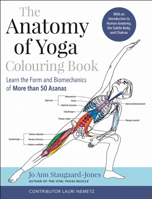 Book cover of: Anatomy of Yoga Colouring Book. By: J. Staugaard-jones