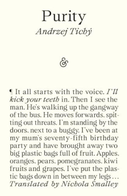 Purity, Nordic Council Prize Finalist 9781913505981 Andrzej Tichy