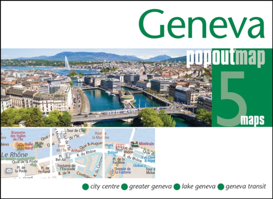 Book cover of: Geneva PopOut Map - pocket size, pop up, street map of Geneva