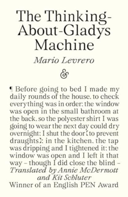 Book cover of: Thinking-About-Gladys Machine. By: Mario Levrero