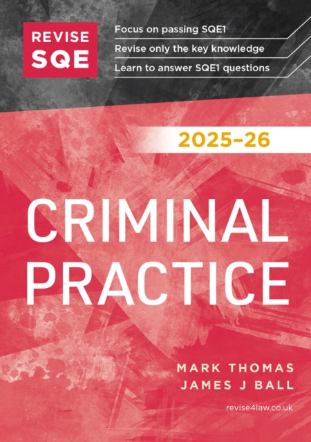 Book cover of: Revise SQE Criminal Practice 2025/26