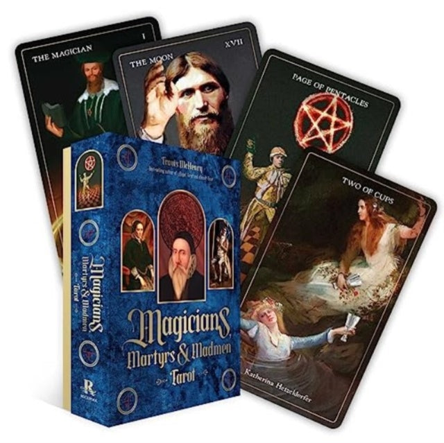 Book cover of: Magicians, Martyrs and Madmen Tarot