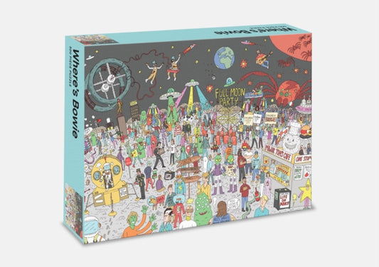 Book cover of: Where's Bowie? 500 piece jigsaw puzzle. By: Kev Gahan