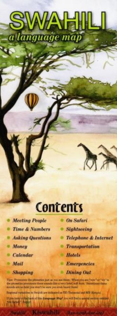 Book cover of: SWAHILI a Language Map. By: Kristine K. Kershul