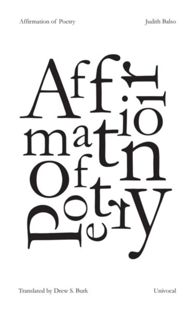 Book cover of: Affirmation of Poetry