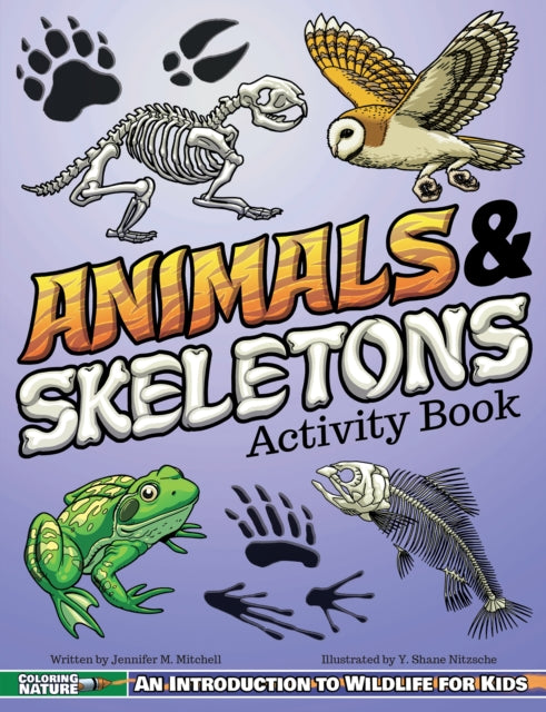 Book cover of: Animals & Skeletons Activity Book. By: Jennifer M. Mitchell