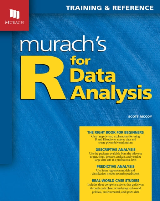 Book cover of: Murach's R for Data Analysis. By: Scott McCoy