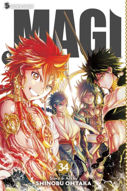 Book cover of: Magi: The Labyrinth of Magic, Vol. 34. By: Shinobu Ohtaka