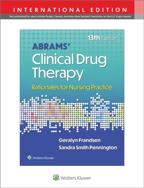 Book cover of: Abrams' Clinical Drug Therapy. By: FRANDSEN