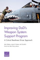 Book cover of: Improving DoD's Weapon System Support Program. By: Marc Robbins