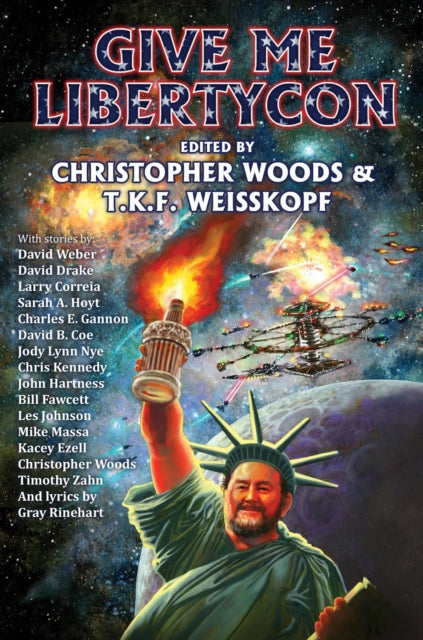 Book cover of: Give Me LibertyCon. By: Christopher Woods