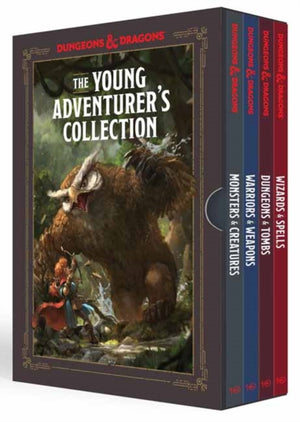 Young Adventurer’s Collection, Monsters and Creatures, Warriors and Weapons, Dungeons and Tombs, Wizards and Spells