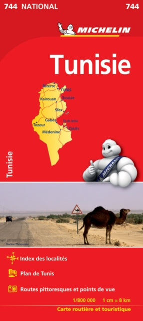 Book cover of: Tunisia - Michelin National Map 744