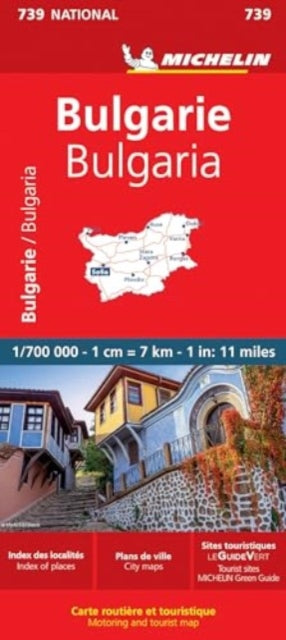 Book cover of: Bulgaria - Michelin National Map 739. By: Michelin