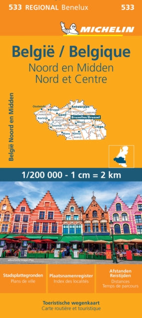 Book cover of: Belgium North & Central - Michelin Regional Map 533