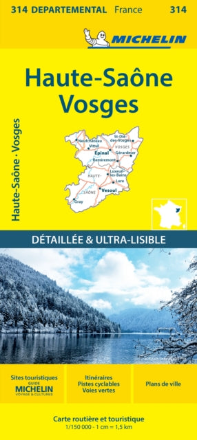 Book cover of: Haute-Saone Vosges - Michelin Local Map 314