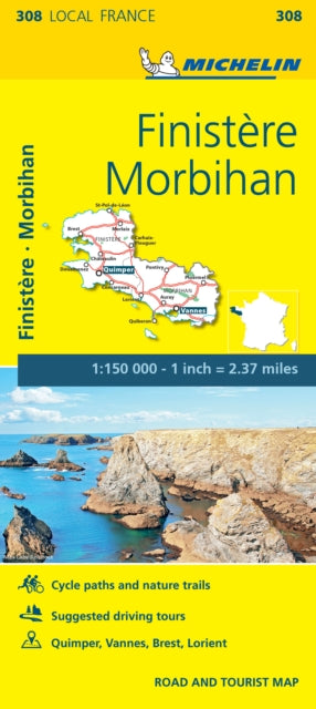 Book cover of: Finistere, Morbihan - Michelin Local Map 308