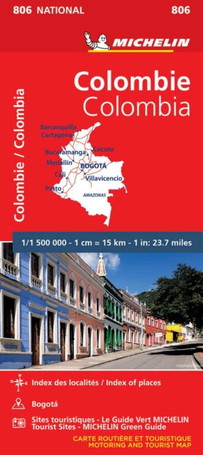 Book cover of: Colombia - Michelin National Map 806. By: Michelin