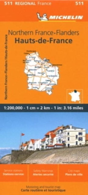 Book cover of: Nord-Pas-de-Calais, Picardy - Michelin Regional Map 511